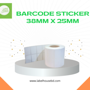 38mm X 25mm Barcode Sticker
